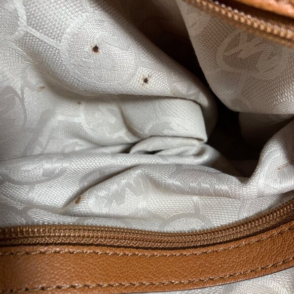 MICHAEL KORS Hamilton Leather Large Satchel Shoulder Bag + Gold Padlock/Key - Picture 14 of 16